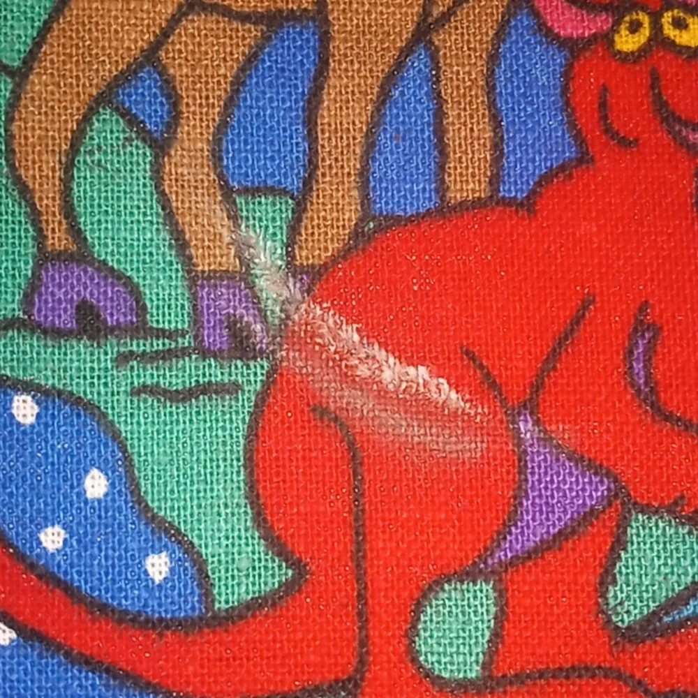 Extra Left Over Fabric Animal Print Noah's Ark Fabric Craft Curtain 44